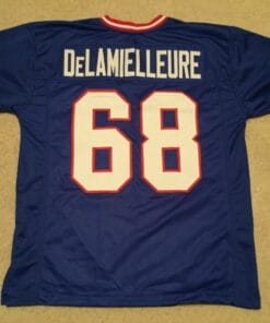 UNSIGNED CUSTOM Sewn Stitched Joe Delamielleure Blue Jersey