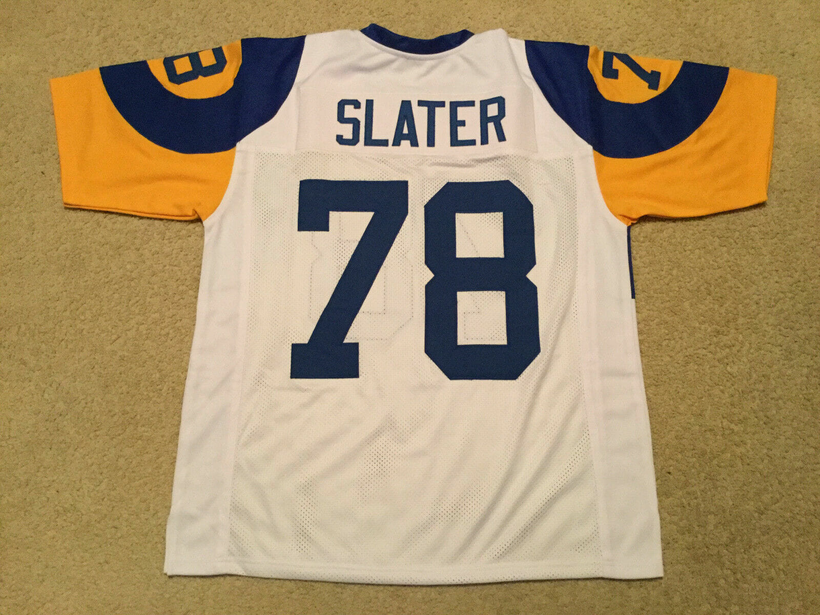 UNSIGNED CUSTOM Sewn Stitched Jackie Slater White Jersey