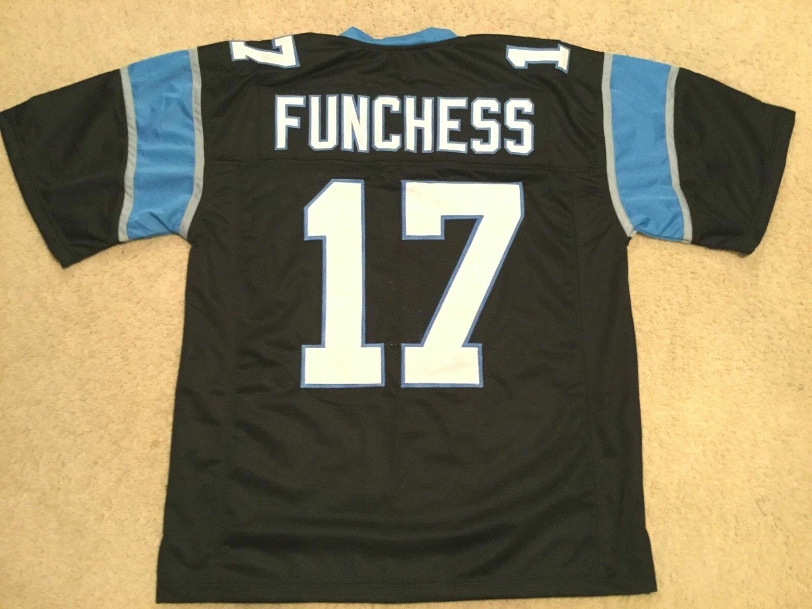 UNSIGNED CUSTOM Sewn Stitched Devin Funchess Black Jersey