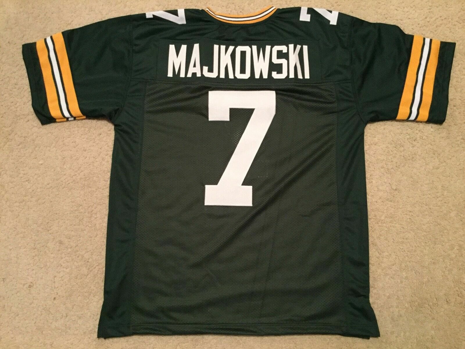UNSIGNED CUSTOM Sewn Stitched Don Majkowski Green Jersey
