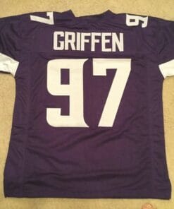 UNSIGNED CUSTOM Sewn Stitched Everson Griffen Purple Jersey