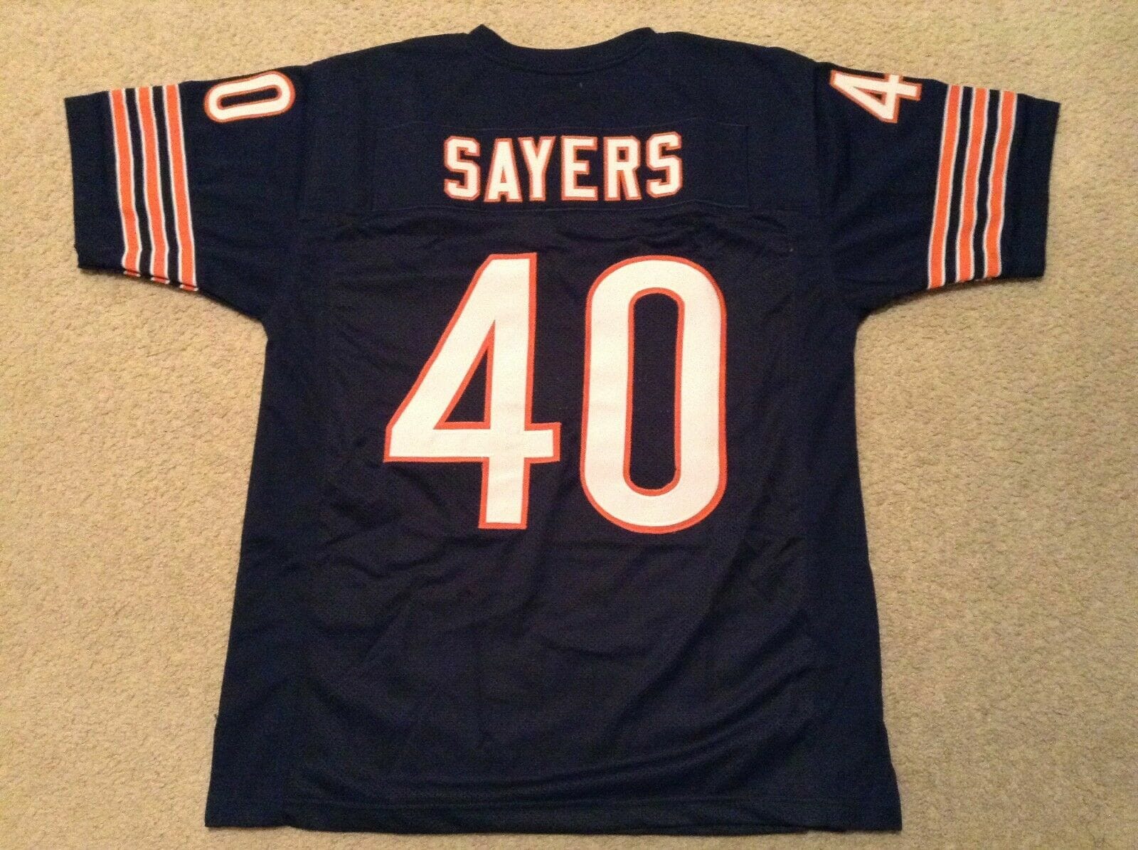 UNSIGNED CUSTOM Sewn Stitched Gale Sayers Blue Jersey
