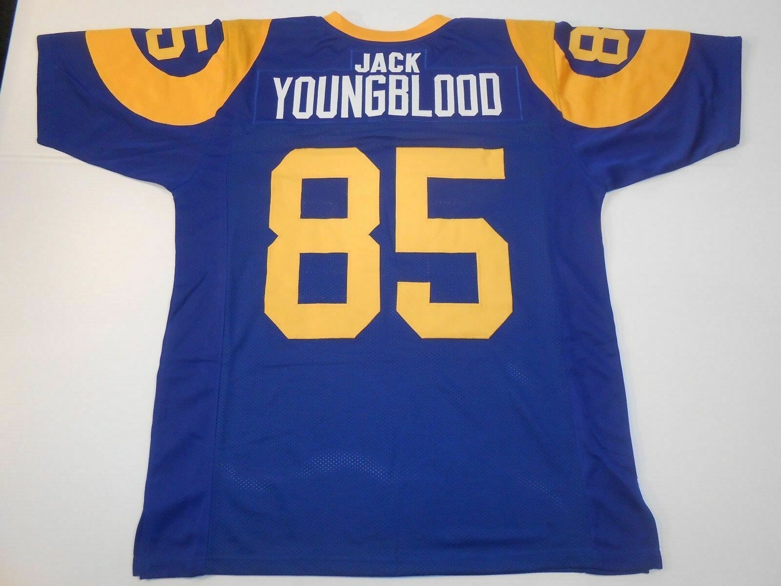 UNSIGNED CUSTOM Sewn Stitched Jack Youngblood Blue Jersey