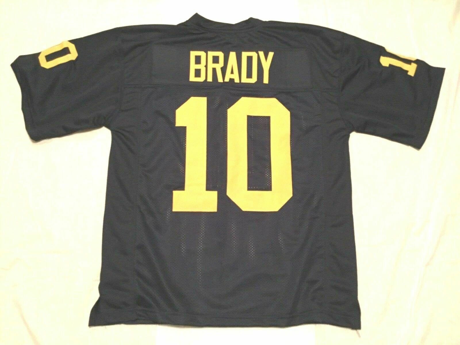 UNSIGNED CUSTOM Sewn Stitched Tom Brady Blue Jersey