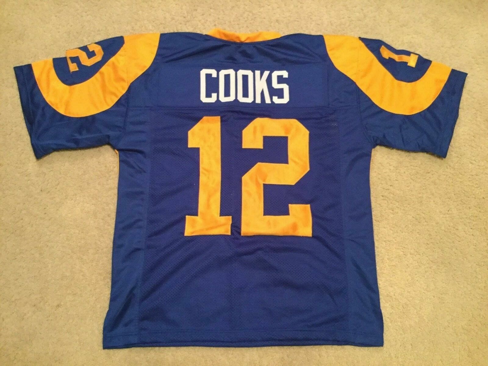 UNSIGNED CUSTOM Sewn Stitched Brandin Cooks Blue Jersey