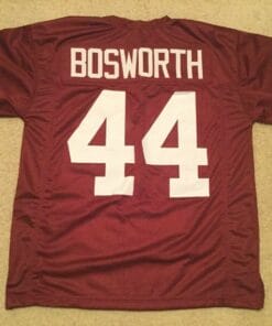 UNSIGNED CUSTOM Sewn Stitched Brian Bosworth Crimson Jersey