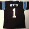 UNSIGNED CUSTOM Sewn Stitched Cam Newton Black Jersey