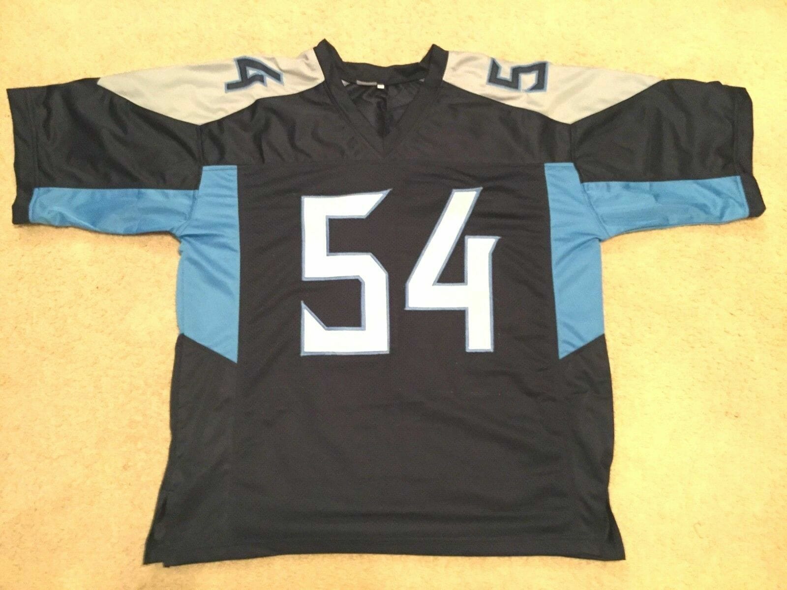 UNSIGNED CUSTOM Sewn Stitched Rashaan Evans Blue Jersey