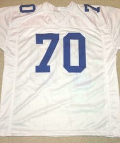 UNSIGNED CUSTOM Sewn Stitched Rayfield Wright White Jersey
