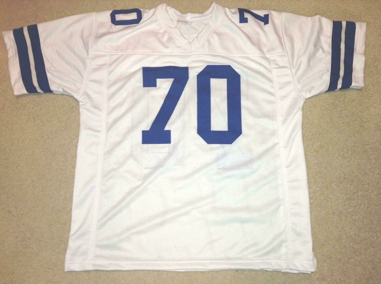 UNSIGNED CUSTOM Sewn Stitched Rayfield Wright White Jersey