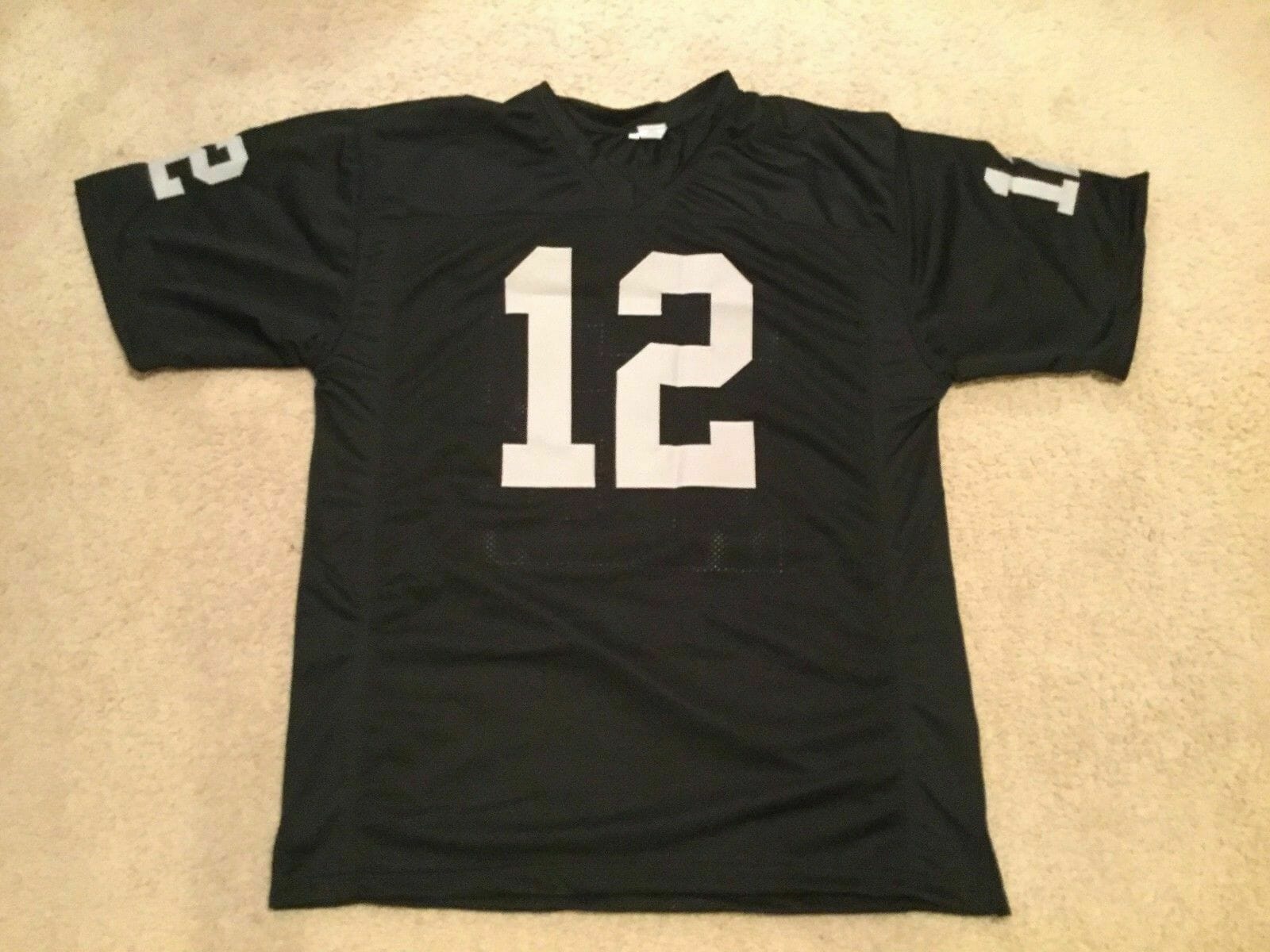 UNSIGNED CUSTOM Sewn Stitched Rich Gannon Black Jersey