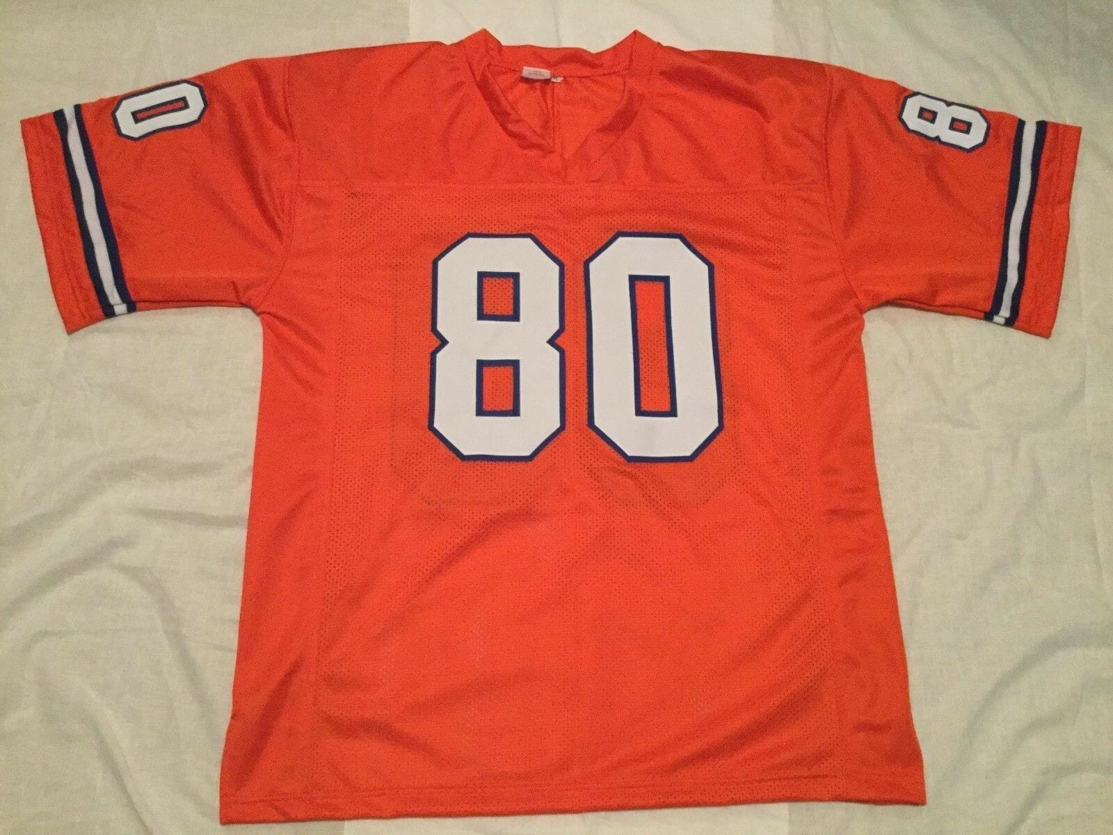 UNSIGNED CUSTOM Sewn Stitched Rick Upchurch Orange Jersey