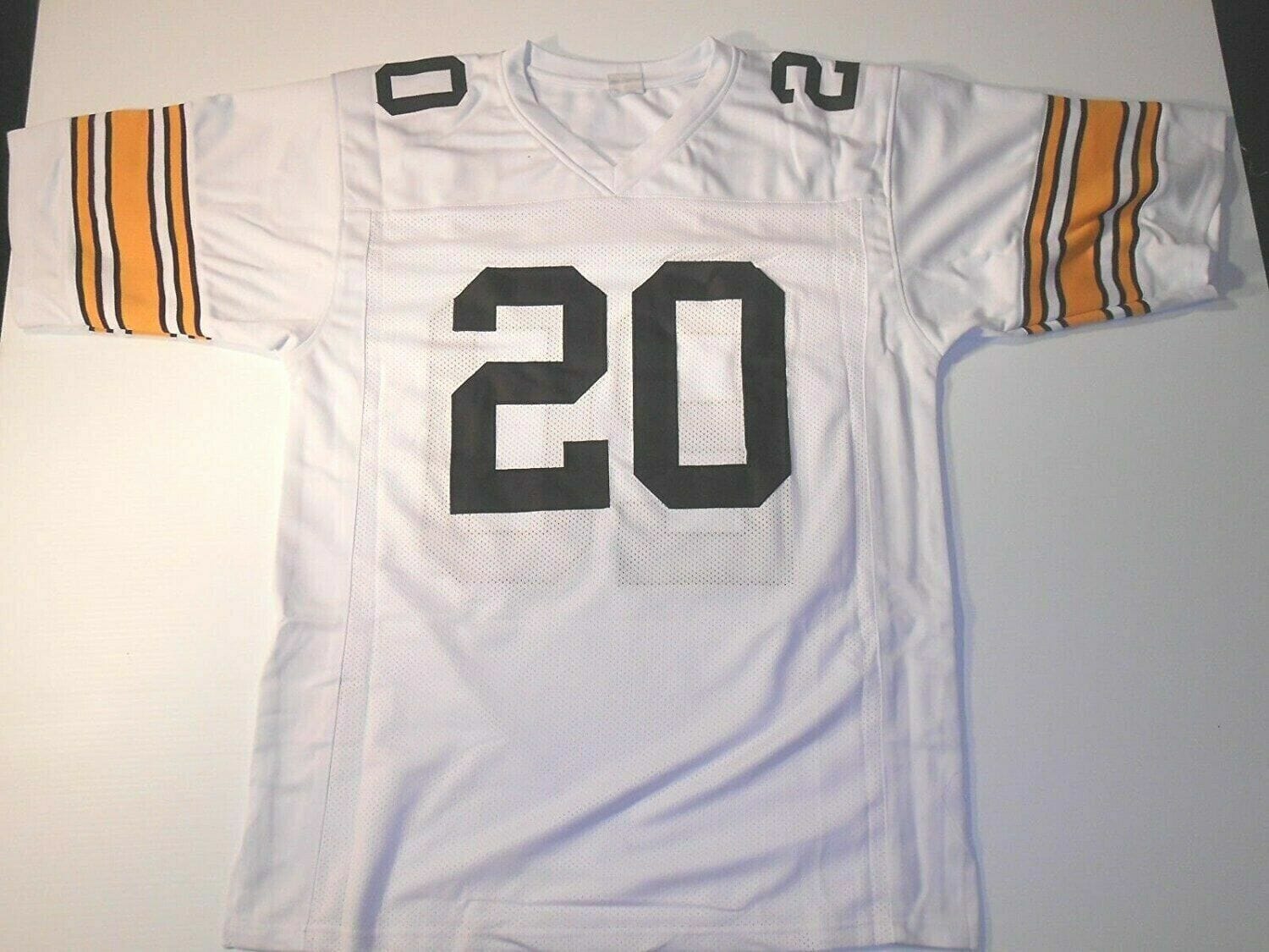UNSIGNED CUSTOM Sewn Stitched Rocky Bleier White Jersey