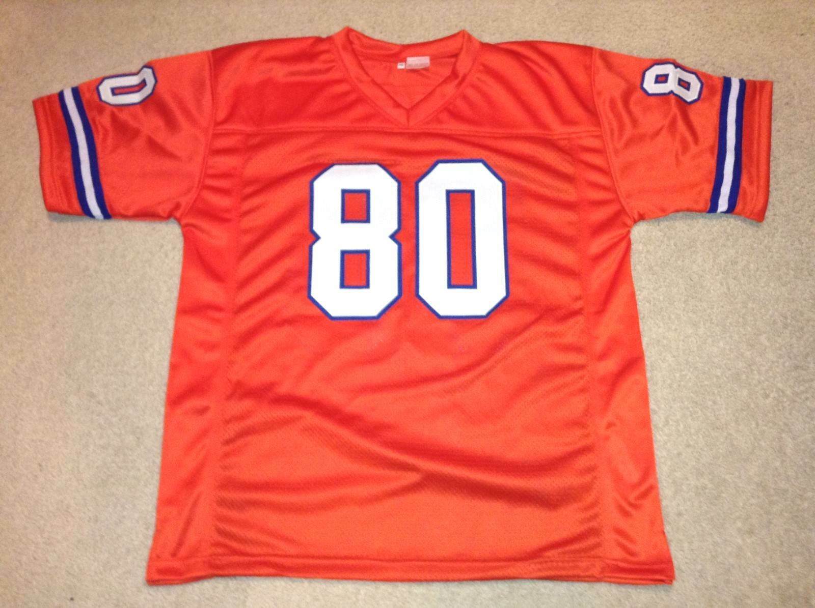UNSIGNED CUSTOM Sewn Stitched Rod Smith Orange Jersey