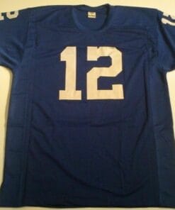 UNSIGNED CUSTOM Sewn Stitched Roger Staubach Blue Jersey