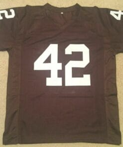 UNSIGNED CUSTOM Sewn Stitched Paul Warfield Brown Jersey