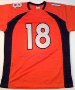 UNSIGNED CUSTOM Sewn Stitched Peyton Manning Orange Jersey