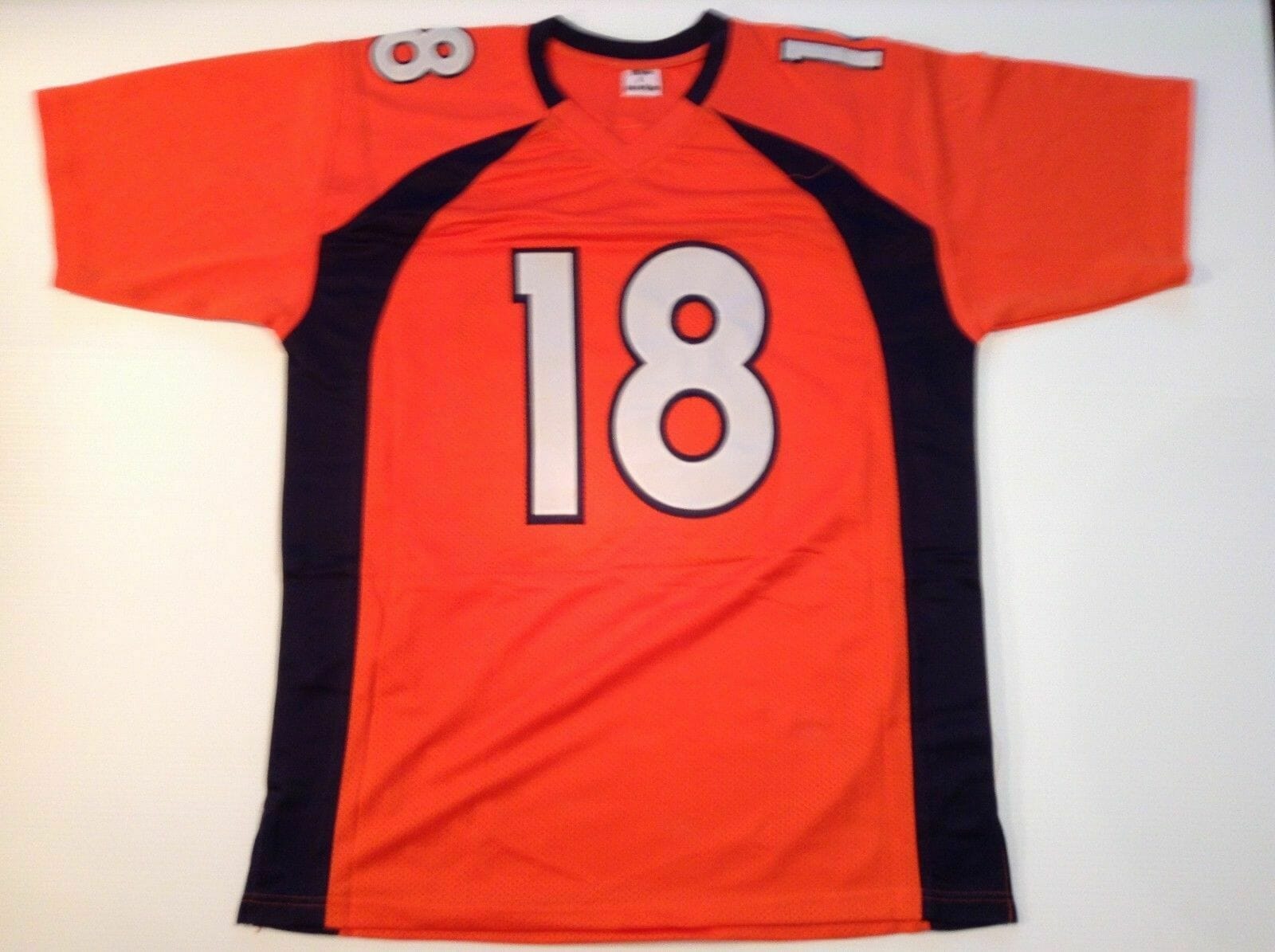 UNSIGNED CUSTOM Sewn Stitched Peyton Manning Orange Jersey