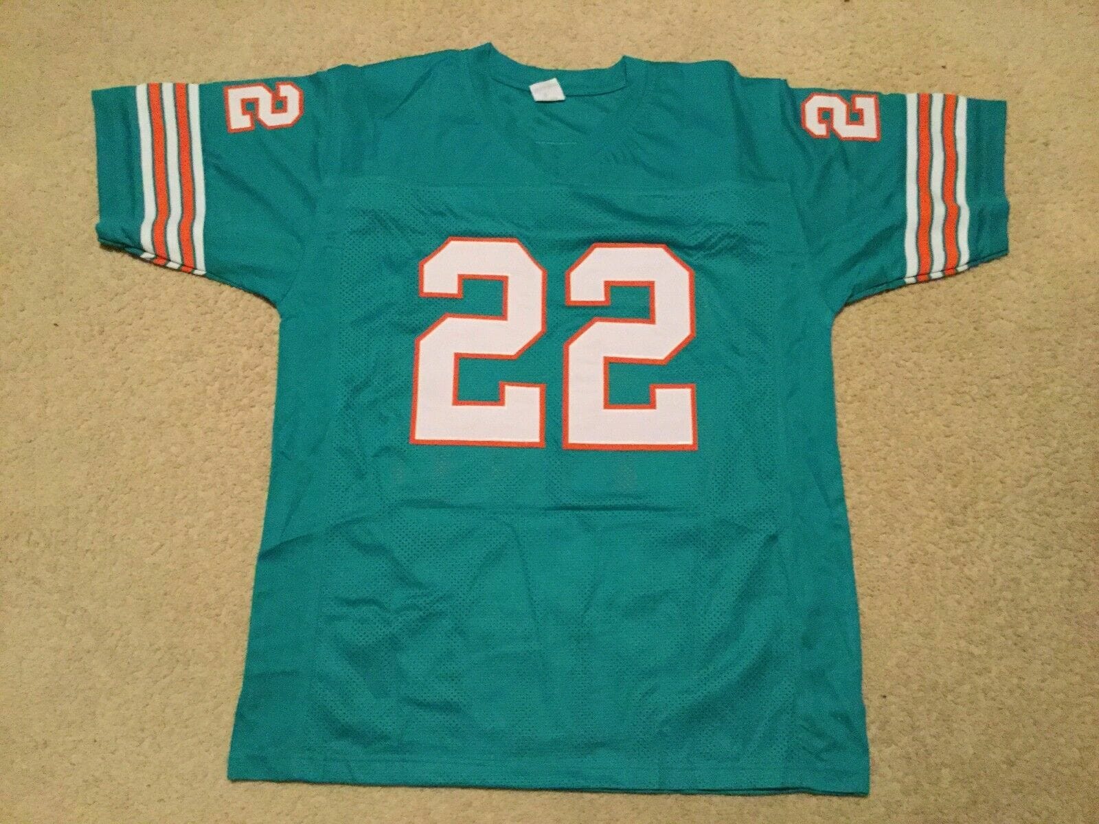 UNSIGNED CUSTOM Sewn Stitched Mercury Morris Teal Jersey