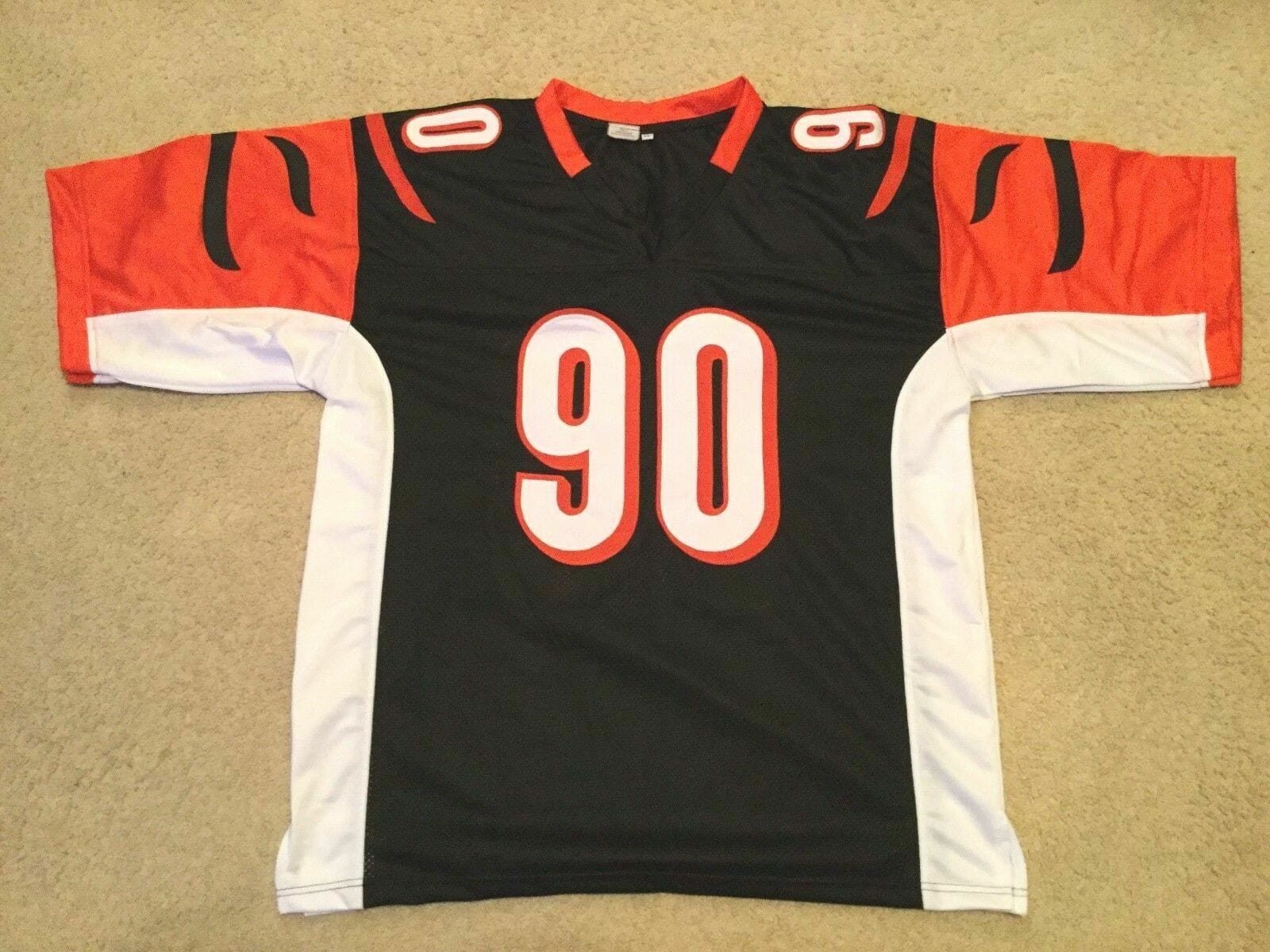 UNSIGNED CUSTOM Sewn Stitched Michael Johnson Black Jersey