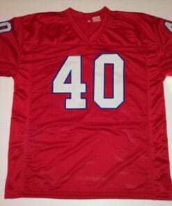 UNSIGNED CUSTOM Sewn Stitched Mike Haynes Red Jersey
