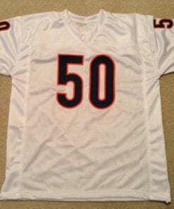UNSIGNED CUSTOM Sewn Stitched Mike Singletary White Jersey