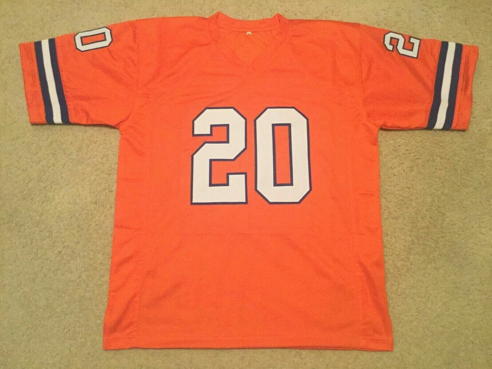 UNSIGNED CUSTOM Sewn Stitched Louis Wright Orange Jersey
