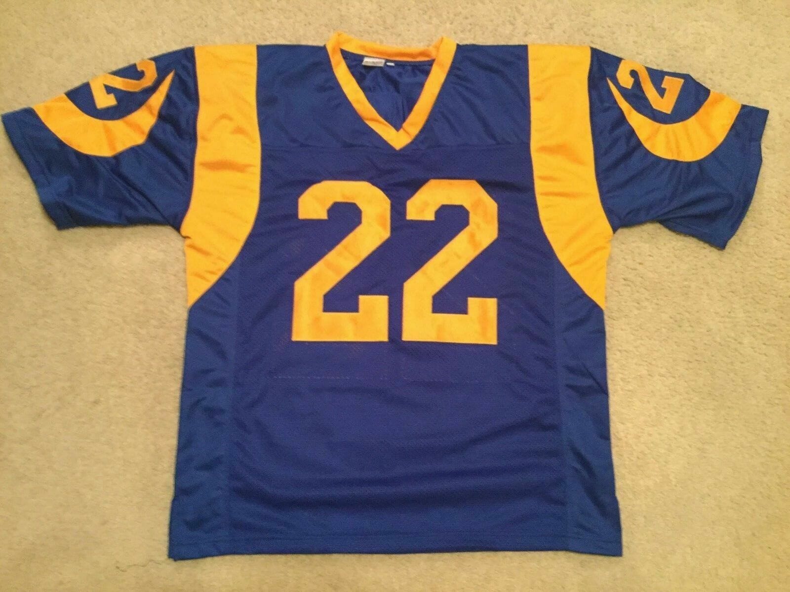 UNSIGNED CUSTOM Sewn Stitched Marcus Peters Blue Jersey