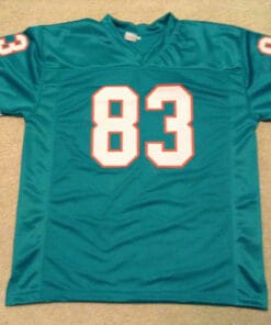 UNSIGNED CUSTOM Sewn Stitched Mark Clayton Teal Jersey