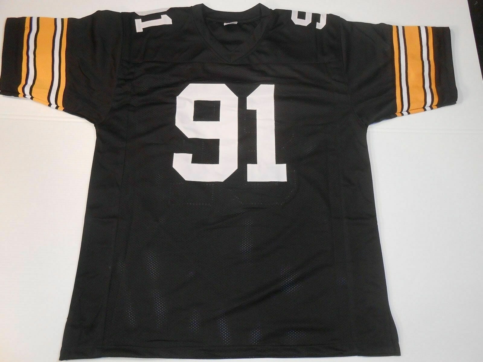 UNSIGNED CUSTOM Sewn Stitched Kevin Greene Black Jersey