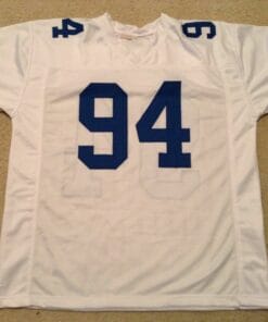 Alternative view of UNSIGNED CUSTOM Sewn Stitched Charles Haley White Jersey