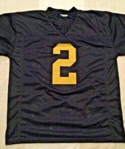 Alternative view of UNSIGNED CUSTOM Sewn Stitched Charles Woodson Blue Jersey