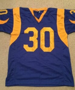 UNSIGNED CUSTOM Sewn Stitched Lawrence McCutcheon Blue Jersey
