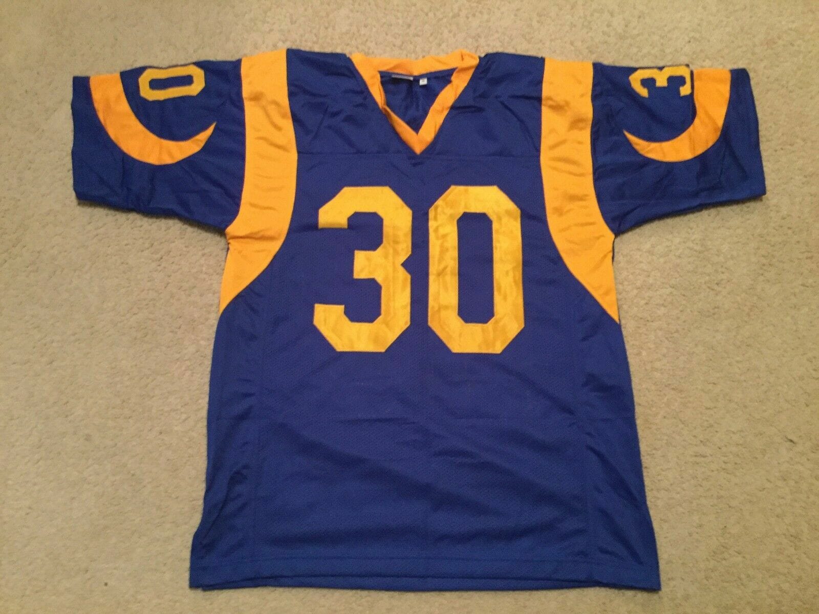 UNSIGNED CUSTOM Sewn Stitched Lawrence McCutcheon Blue Jersey