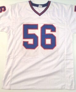 UNSIGNED CUSTOM Sewn Stitched Lawrence Taylor White Jersey