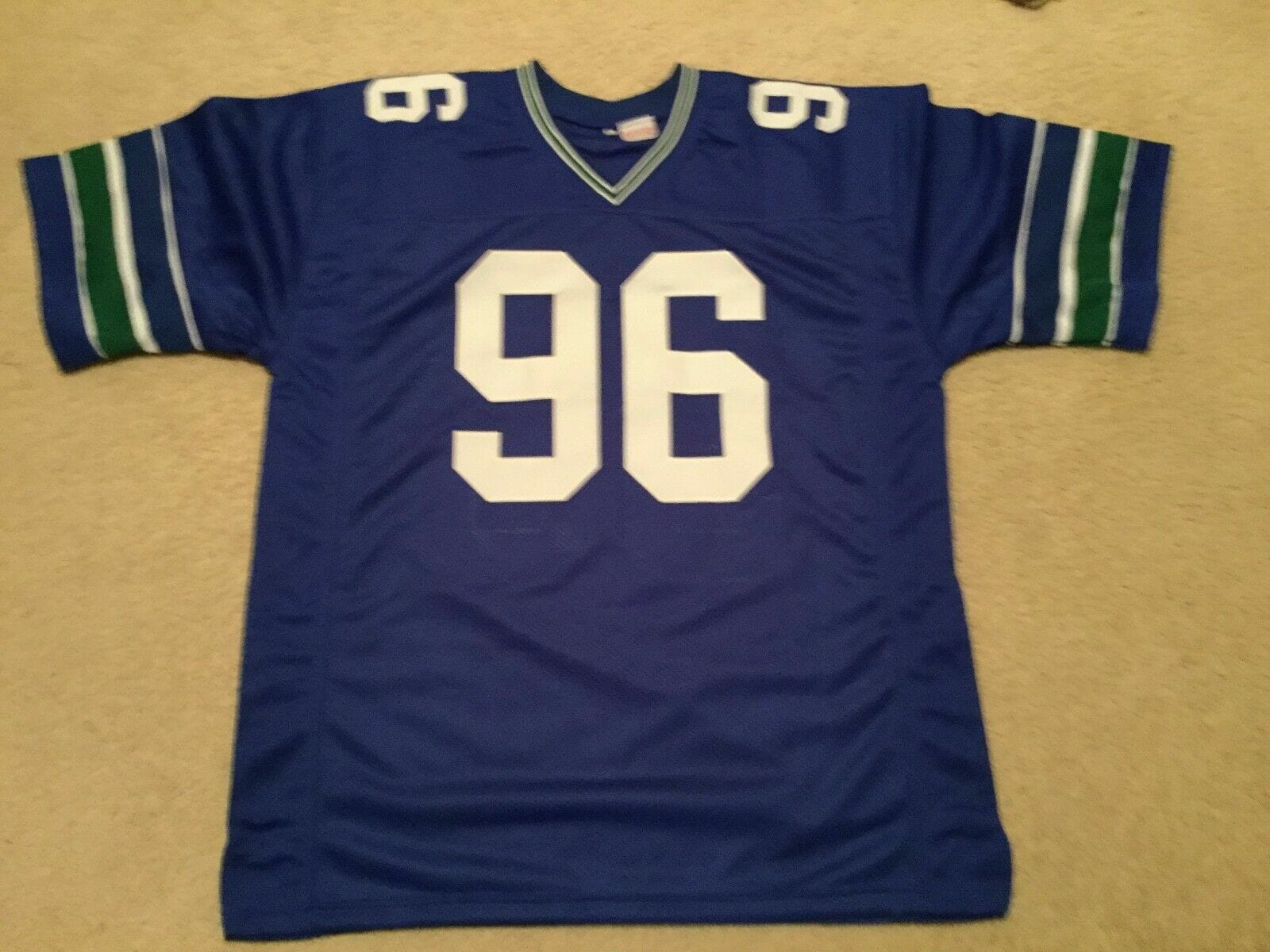 UNSIGNED CUSTOM Sewn Stitched Cortez Kennedy Blue Jersey - Image 2