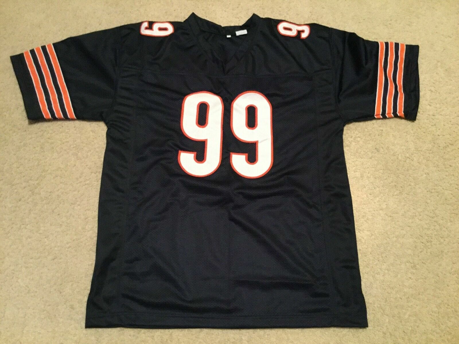 UNSIGNED CUSTOM Sewn Stitched Dan Hampton Blue Jersey - Image 2
