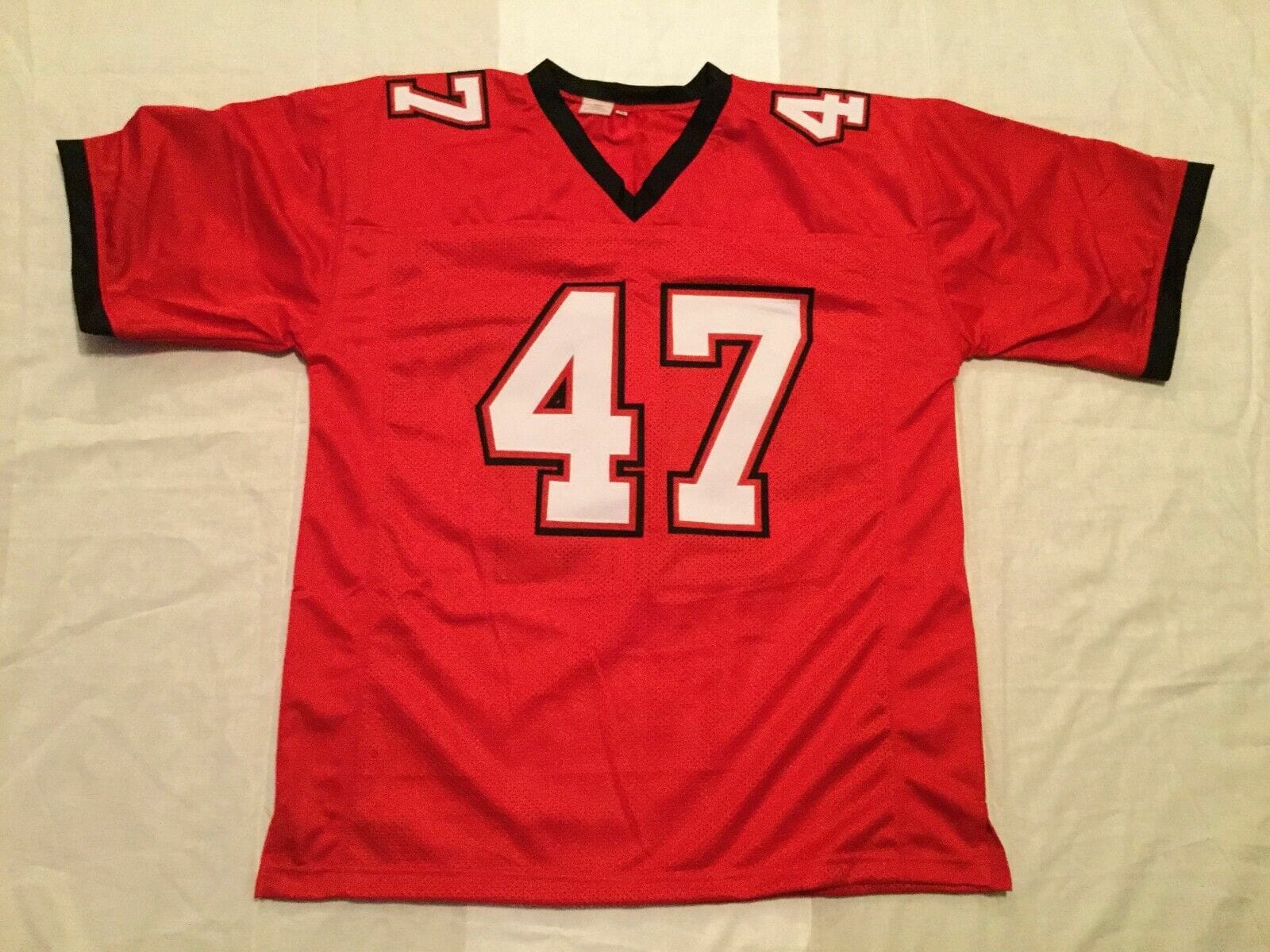 UNSIGNED CUSTOM Sewn Stitched John Lynch Red Jersey