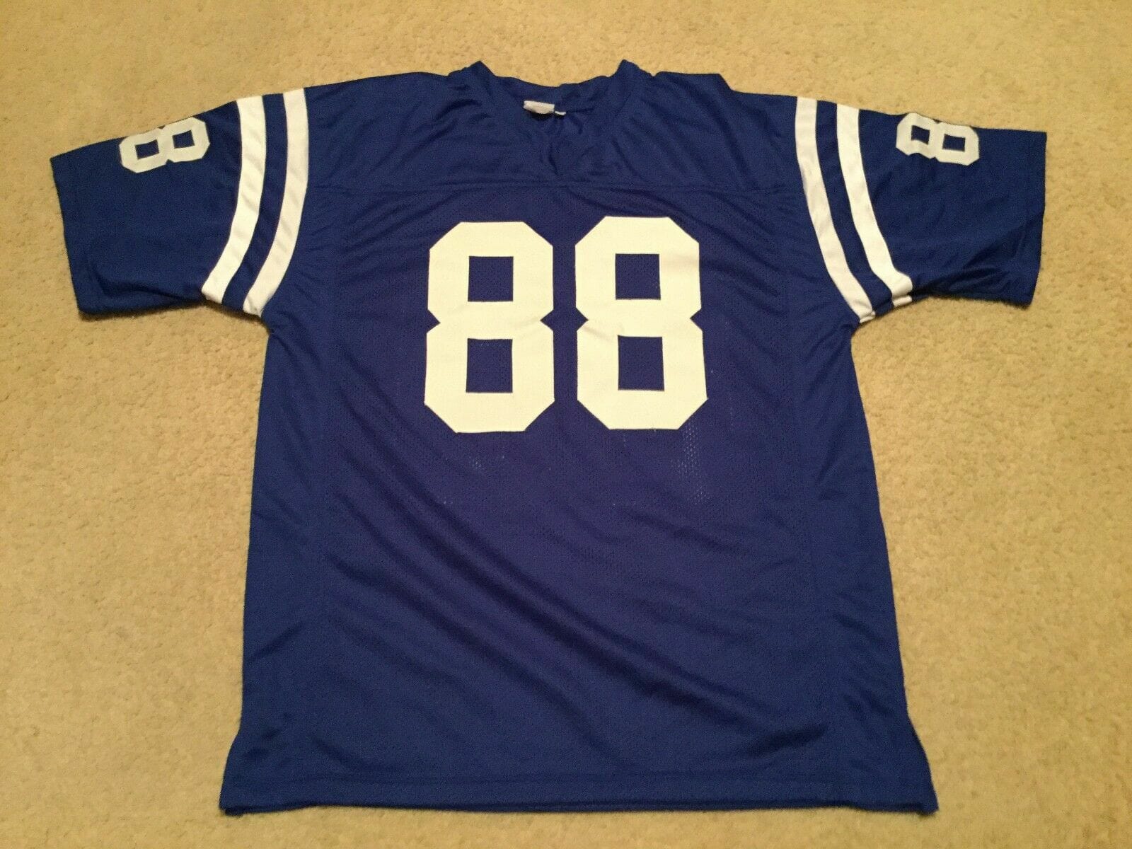 UNSIGNED CUSTOM Sewn Stitched John Mackey Blue Jersey