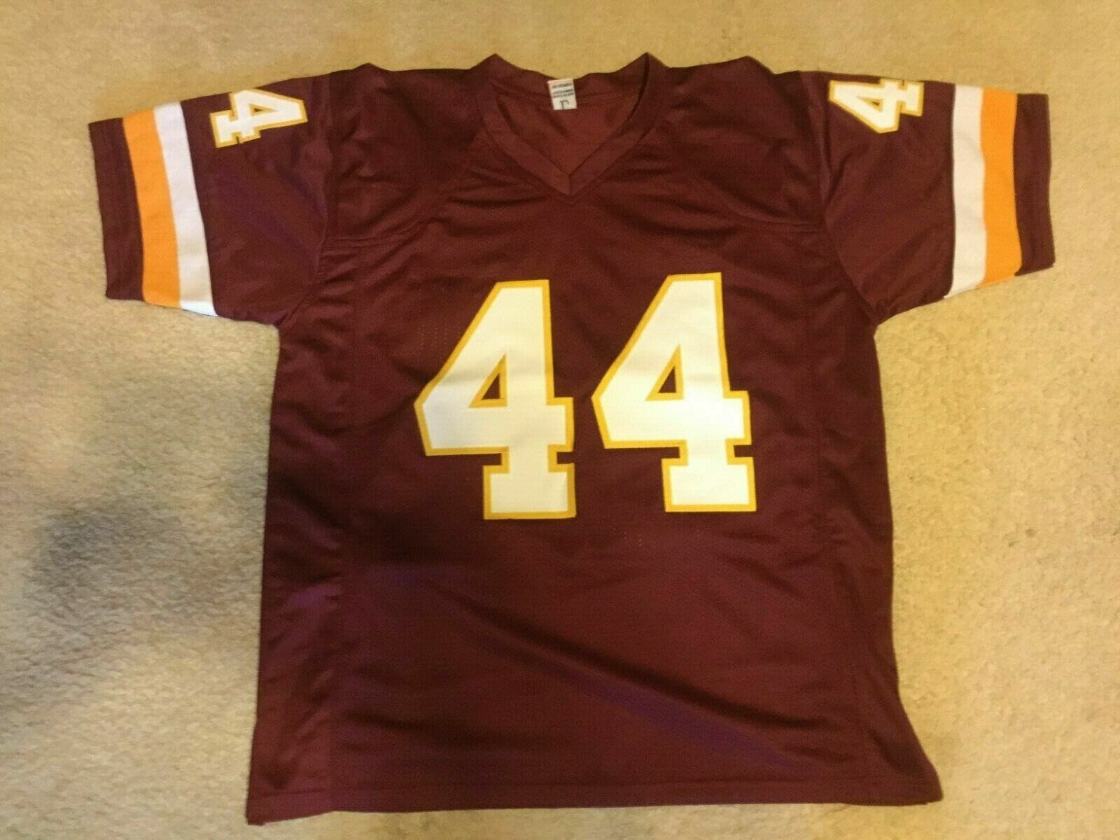 UNSIGNED CUSTOM Sewn Stitched John Riggins ERROR Burgundy Jersey