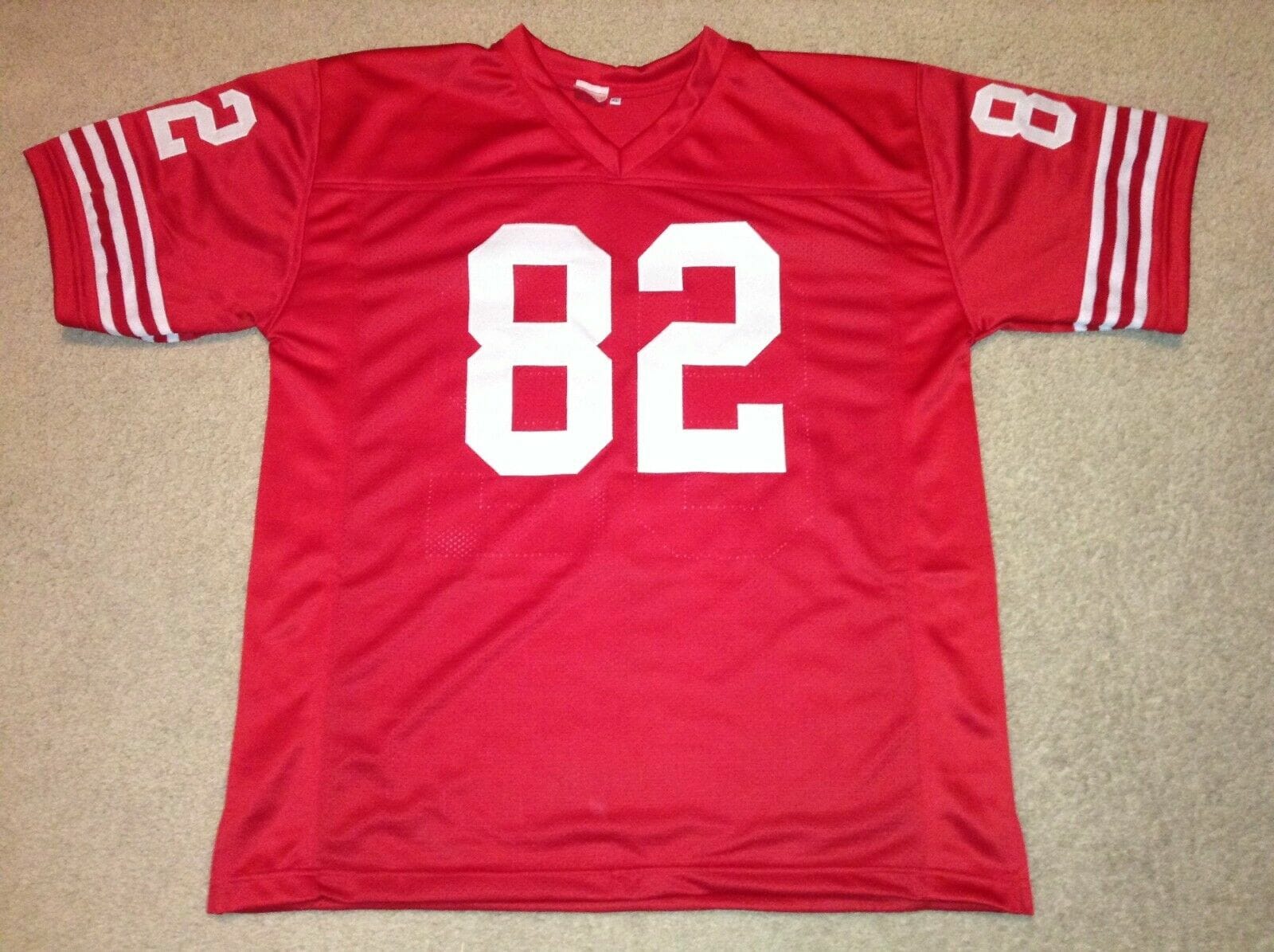 UNSIGNED CUSTOM Sewn Stitched John Taylor Red Jersey