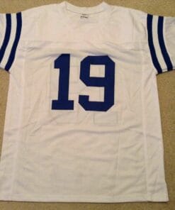 UNSIGNED CUSTOM Sewn Stitched Johnny Unitas White Jersey