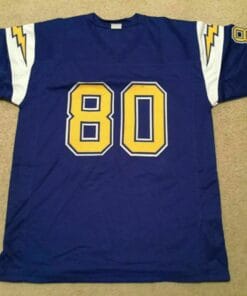 UNSIGNED CUSTOM Sewn Stitched Kellen Winslow Blue Jersey