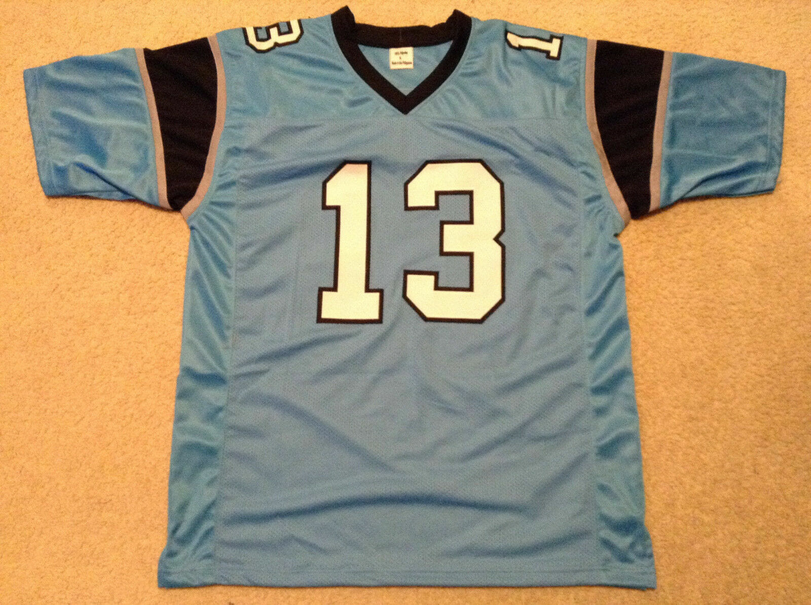 UNSIGNED CUSTOM Sewn Stitched Kelvin Benjamin Blue Jersey