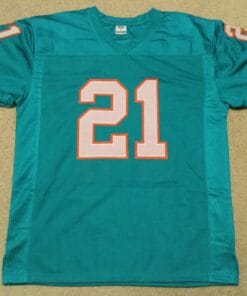 UNSIGNED CUSTOM Sewn Stitched Jim Kiick Teal Jersey
