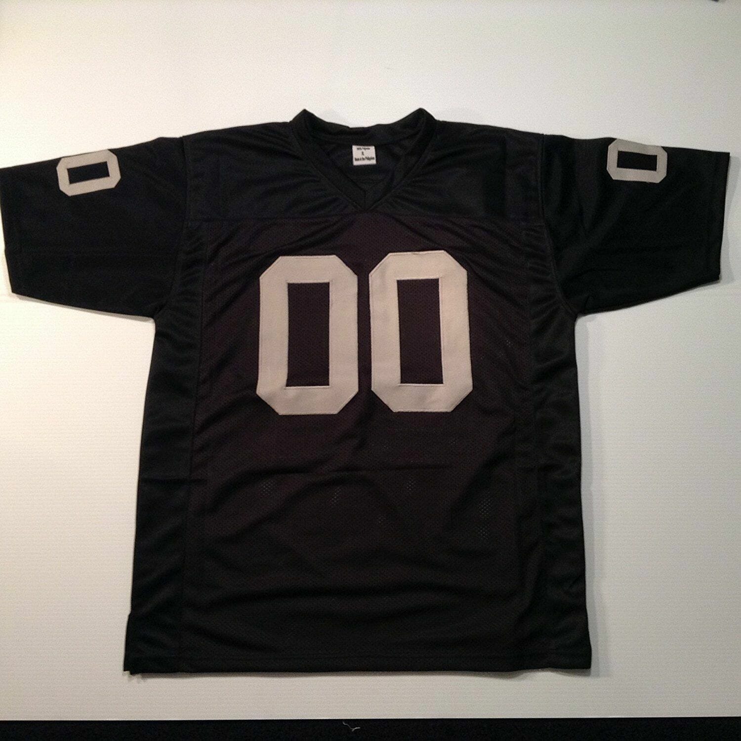UNSIGNED CUSTOM Sewn Stitched Jim Otto Black Jersey