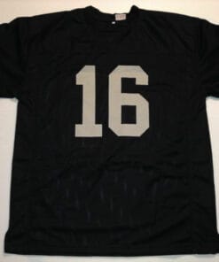 UNSIGNED CUSTOM Sewn Stitched Jim Plunkett Black Jersey