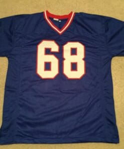 UNSIGNED CUSTOM Sewn Stitched Joe Delamielleure Blue Jersey