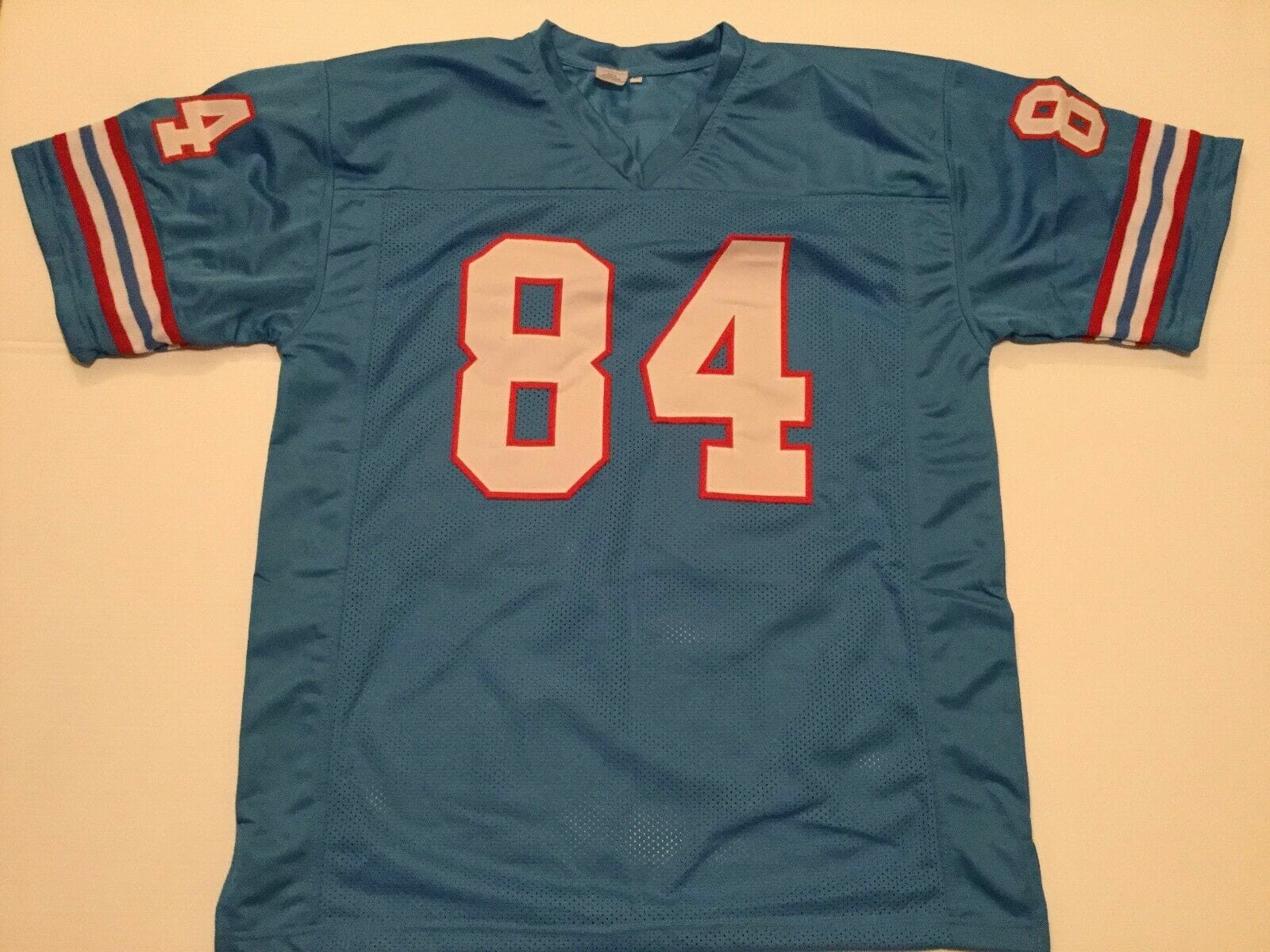 UNSIGNED CUSTOM Sewn Stitched Billy Johnson Blue Jersey