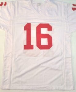 UNSIGNED CUSTOM Sewn Stitched Joe Montana White Jersey